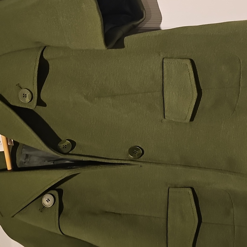 Ann Taylor LOFT Olive Green Short-Sleeve Blazer – Size 6 - Picture 4 of 6